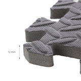 Puzzle‑Matte Fitness Unterlegmatte 9‑teilig 12 mm Dunkelgrau | HMS Premium MP12