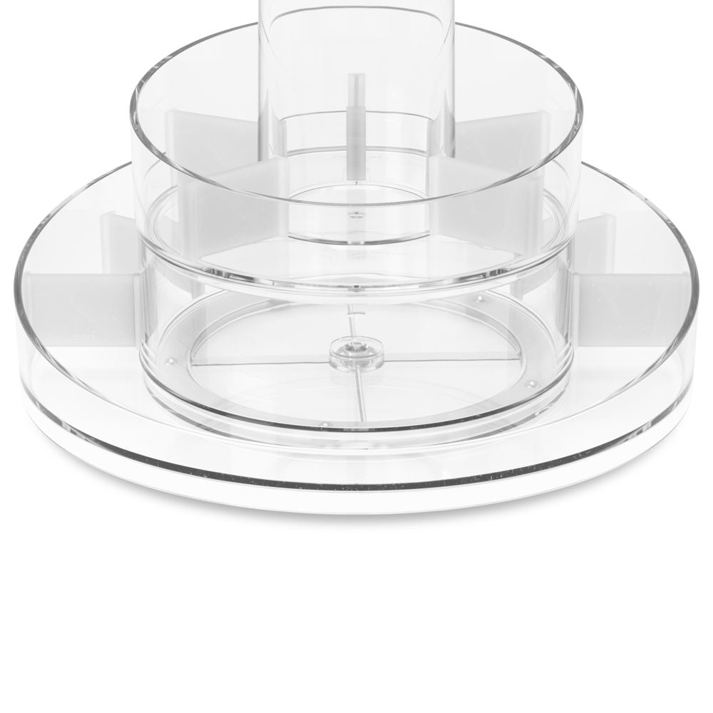 Umbra Cascada Kosmetik und Makeup Organizer mit integriertem Behälter 2-stufig und 36 Grad drehbar