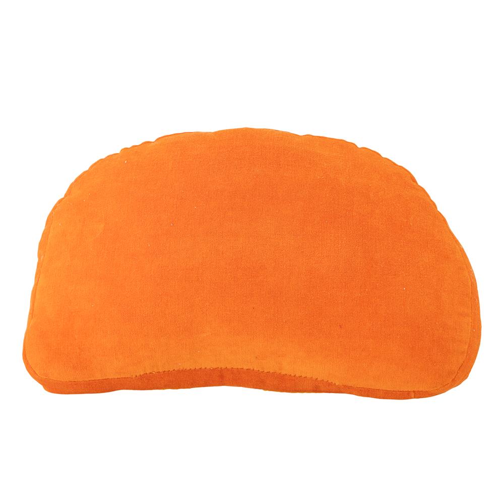 Bloomingville Navelina Kissen Gelb – Orangenscheiben‑Deko-Kissen mit Perlen 38x23 cm