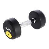 Kurzhantel 7 kg gummiert rund Schwarz | HMS HG PRO