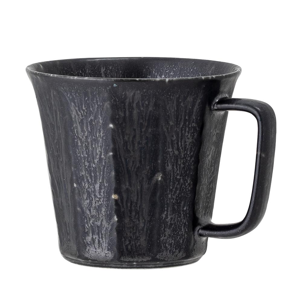 Bloomingville Yoko Tasse in Schwarz 4er Set 320ml aus Porzellan im japanischen Look