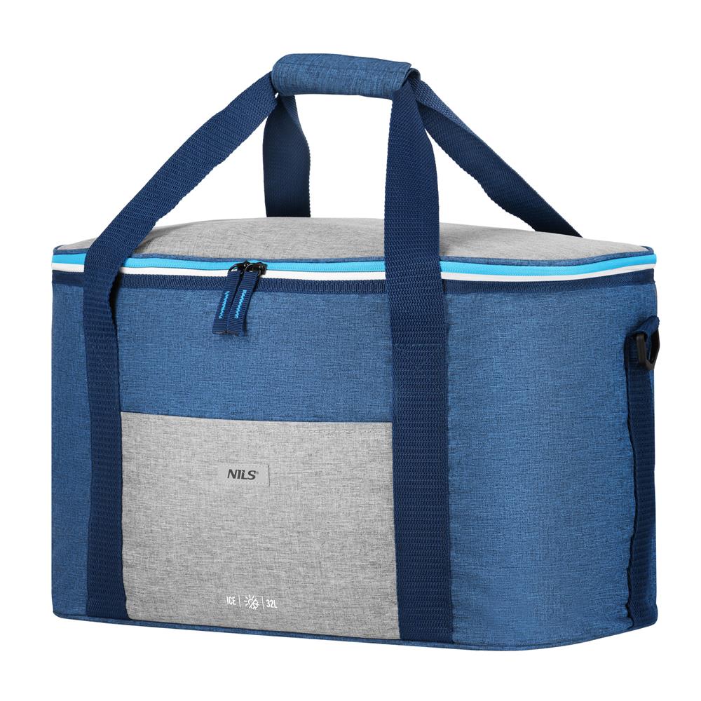 NILS Kühltasche 32L in Blau - große Thermotasche für Picknick, Camping & Einkauf