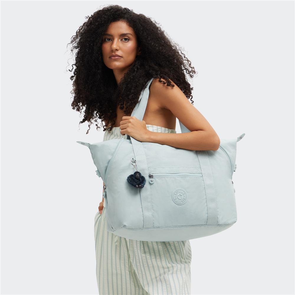 Kipling ART M, multifunktionale Tragetasche, Breezy Blue (blau), Reisetasche mit Trolleyhalterung