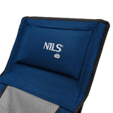 NILS CAMP ultraleichter Klappstuhl in Marineblau - kompakter Campingstuhl mit hoher Rückenlehne