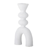 Bloomingville Syra Kerzenhalter Weiß Polyresin L11xH21xW5 cm – minimalistischer Einzelhalter