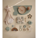 Mushie Sensorik-Spielzeug Blume, Dried Thyme, aus Silikon, BPA-frei