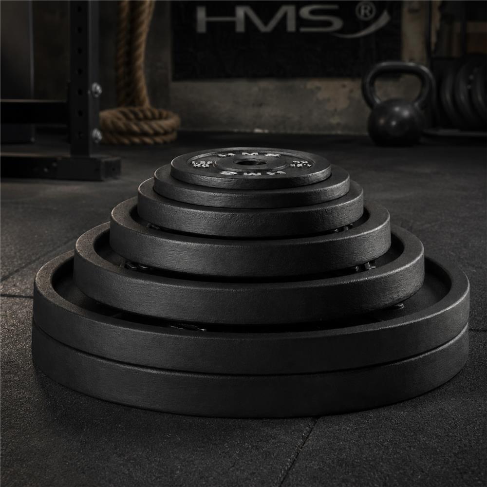 Hantelscheibe 10 kg Gusseisen 30 mm Gewichtsscheibe | HMS TCN10