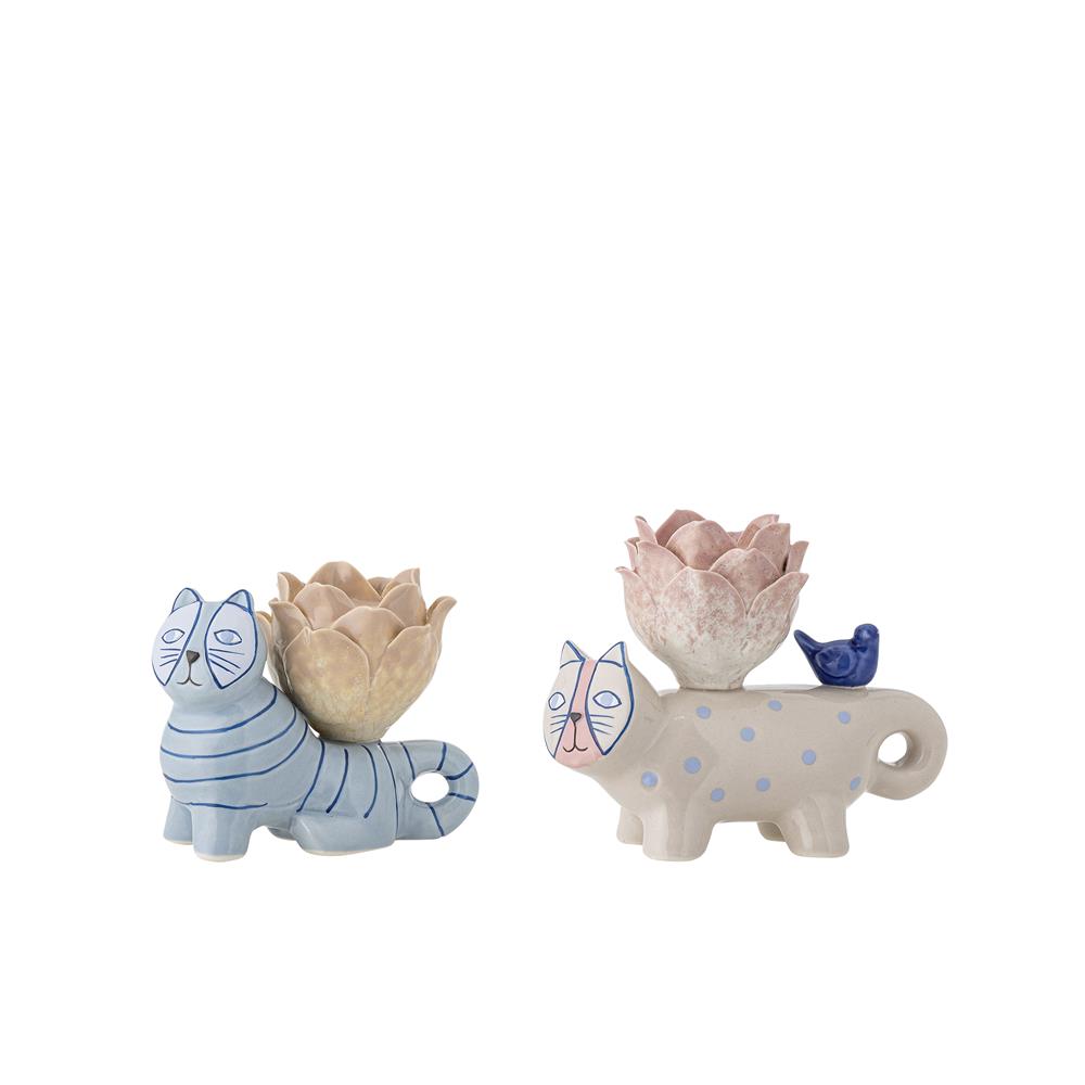 Bloomingville Missy Kerzenhalter Set 2-teilig Bunt Steingut