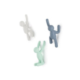 Umbra Buddy Haken 3er Set, Dekorative Wandhaken, Garderobenhaken in Pastell