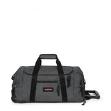Eastpak LEATHERFACE S +, Kleine Reisetasche, Black Denim (grau), 41L, mit 2 Rädern