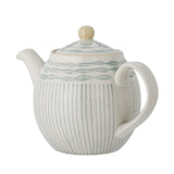 Bloomingville Maple Teekanne, Blau, 900ml, Steingut, dänisches Design