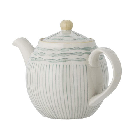 Bloomingville Maple Teekanne, Blau, 900ml, Steingut, dänisches Design
