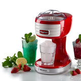 Ariete Party Time Ice Crusher, Rot, Eiscrusher für Cocktails & Slush, Retro-Design, 50er Jahre-Stil