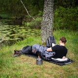 NILS CAMP Ultra Light Schlafsack Grau-Orange - leichter Sommerschlafsack für Camping & Trekking