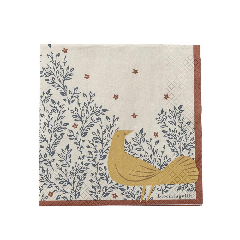 Bloomingville Hezha Servietten 20 Stück Natur Papier 33x33 cm