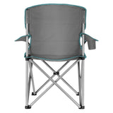 NILS CAMP Campingstuhl Grau-Grün - gepolsterter Klappstuhl mit Armlehnen für Camping, Garten & Angeln