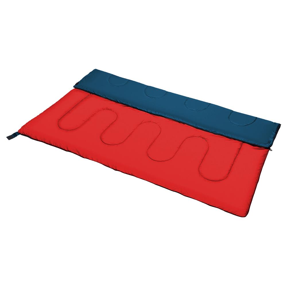 NILS CAMP Schlafsack Blau-Rot - leichter Sommerschlafsack für Camping, Trekking & Outdoor