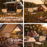 NILS CAMP Klappstuhl – faltbarer Campingstuhl für Garten & Outdoor, beige