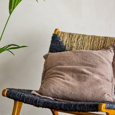 Bloomingville Maisa Kissen Braun 55x55 cm – Baumwolle/Leinen, weich & zeitlos