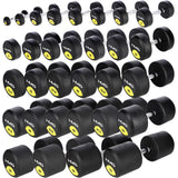 Kurzhantel 12 kg gummiert rund Schwarz | HMS HG PRO