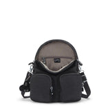 Kipling FIREFLY UP, kleiner Rucksack, Black Noir (schwarz), wandelbar zur Schultertasche