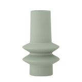 Bloomingville Isold Vase – grüne Steingutvase mit gummiartiger Glasur, 22 cm Höhe