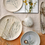 Bloomingville Bea Teller Natur Steingut 21cm 4er Set
