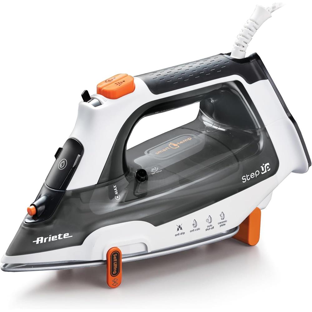 Ariete Step Up Dampfbügeleisen, Smart Temp, Auto-Lift Funktion, Vertikaldampf, 2400W