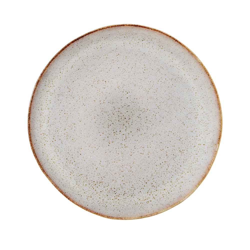 Bloomingville Sandrine Teller, Natur, 28,5cm, Steingut, dänisches Design