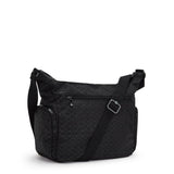 Kipling GABBIE M, Mittelgroße Umhängetasche, Signature Emb (schwarz), Schultertasche mit Reißverschluss