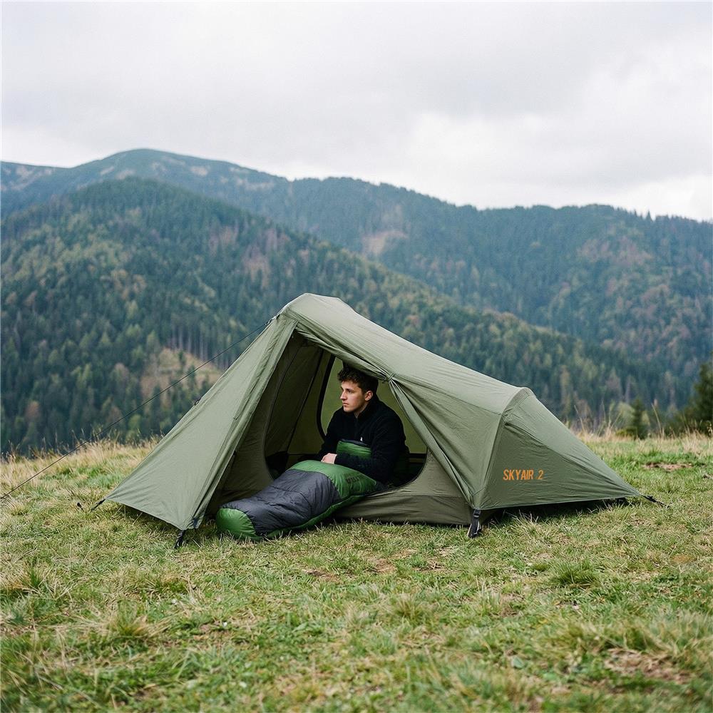 NILS CAMP Ultra Light Schlafsack Schwarz-Grün - leichter Sommerschlafsack für Camping & Trekking