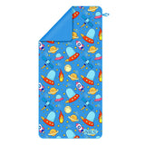 NILS Mikrofaser Kinderhandtuch 160x80 cm Space - leichtes Handtuch für Camping, Strand & Schule