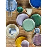 Bloomingville Latina Teller, Violett, 20 cm, Steingut, dänisches Design