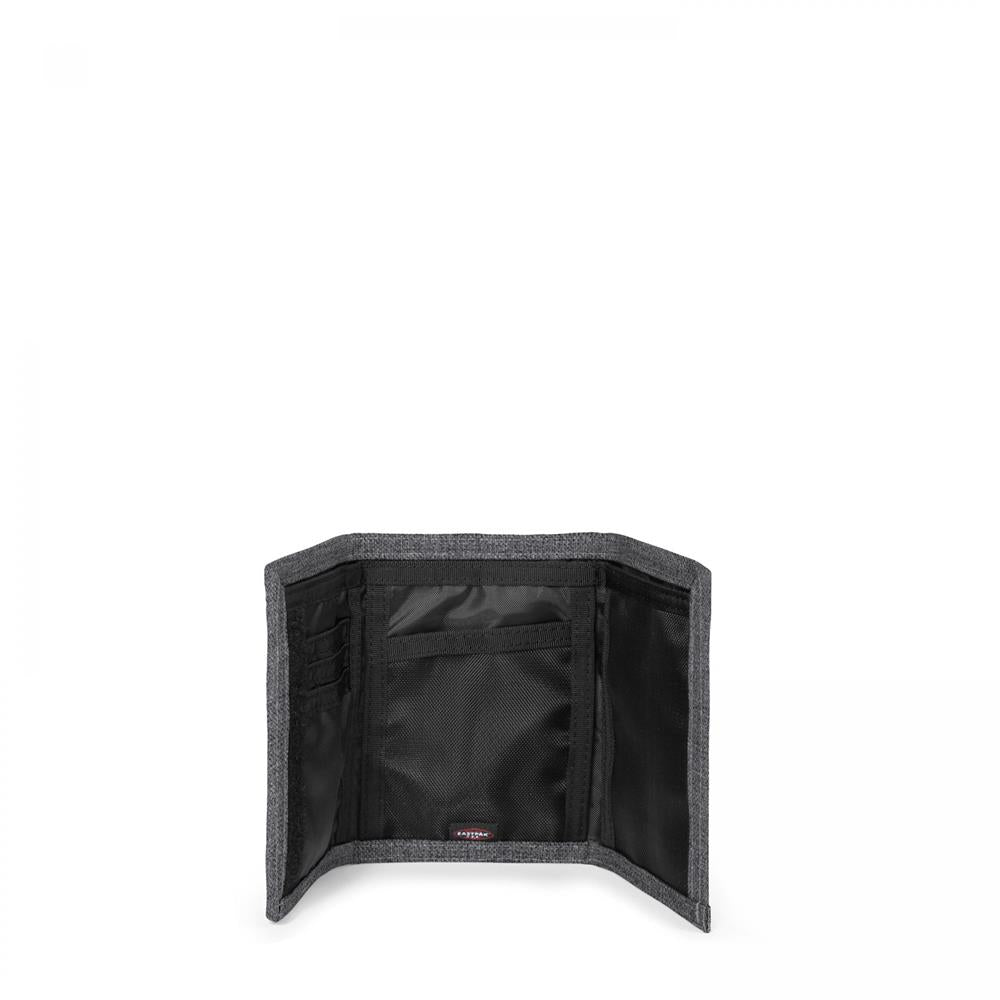 Eastpak CREW SINGLE, Geldbörse, Black Denim (grau), Dreifach faltbares Portemonnaie