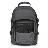 Eastpak PROVIDER, Großer Rucksack, Black Denim (grau), 33L, mit Flaschenhalter und Laptopfach