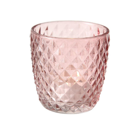 BOLTZE Windlicht Marilu 4er Set Glas Rosa 30 x 8 x 8 cm