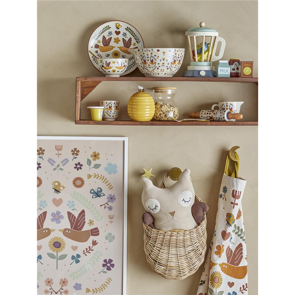 Bloomingville MINI Bryn Backset, 3er Set, aus Steingut, mit Nudelholz, Messbecher und einer Schüssel