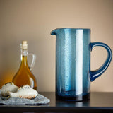 Bloomingville Tabby Krug Blau Glas 1110ml Wasserkrug