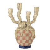 Bloomingville Medusa Kerzenhalter Gold Polyresin L22xH32xW15 cm – künstlerisches Dekoobjekt