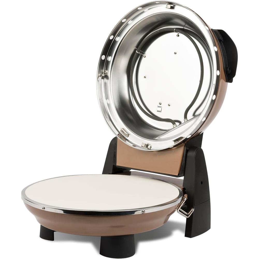 G3Ferrari elektrischer Pizzaofen Napoletana mit Pizzastein Pizzamaker 1200W für Pizza Ø 31cm Kupfer Limitierte Edition