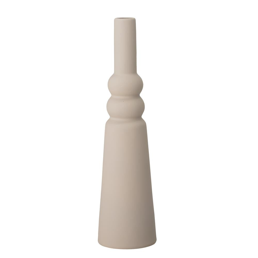 Bloomingville Isolde Vase Steingut Beige 7,5 x 28,5 cm Blumenvase Dänisches Design