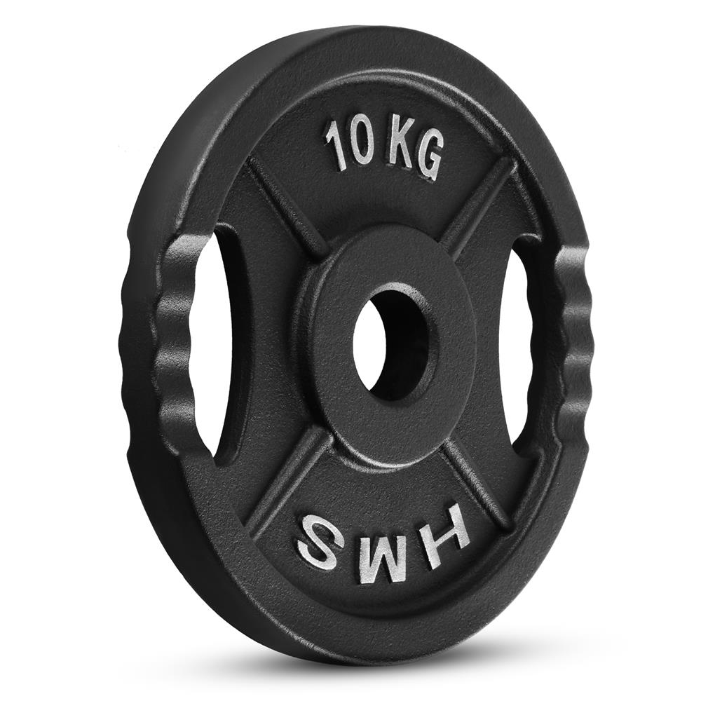 Hantelscheibe 10 kg Gusseisen 50 mm mit Griffen | HMS TOD10