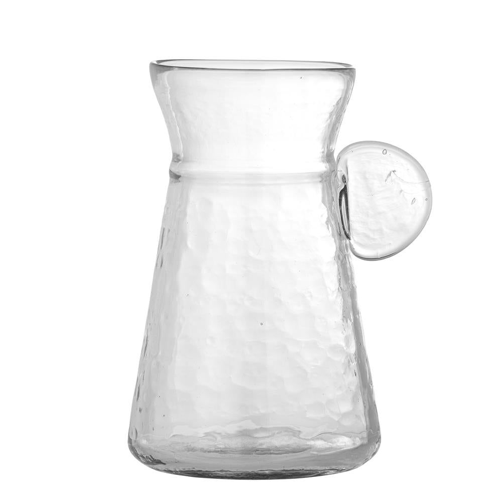 Bloomingville Ellie Krug, 1 Liter, aus recyceltem Glas mit dekorativen Luftblasen