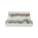 Bloomingville Paula Butterdose Grau Steingut mit Deckel
