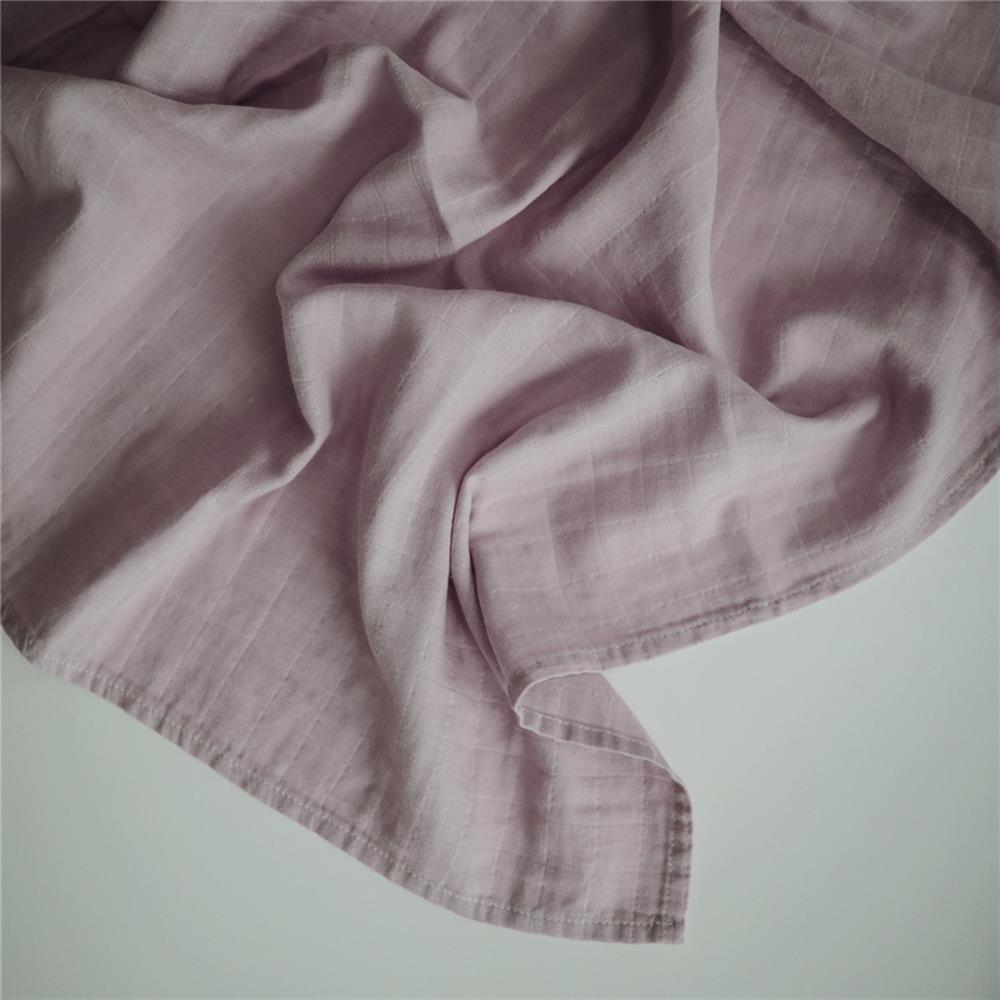 Mushie Musselin-Baby-Wickeldecke, Soft Mauve, Pucktuch aus 100% Bio-Baumwolle