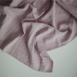 Mushie Musselin-Baby-Wickeldecke, Soft Mauve, Pucktuch aus 100% Bio-Baumwolle