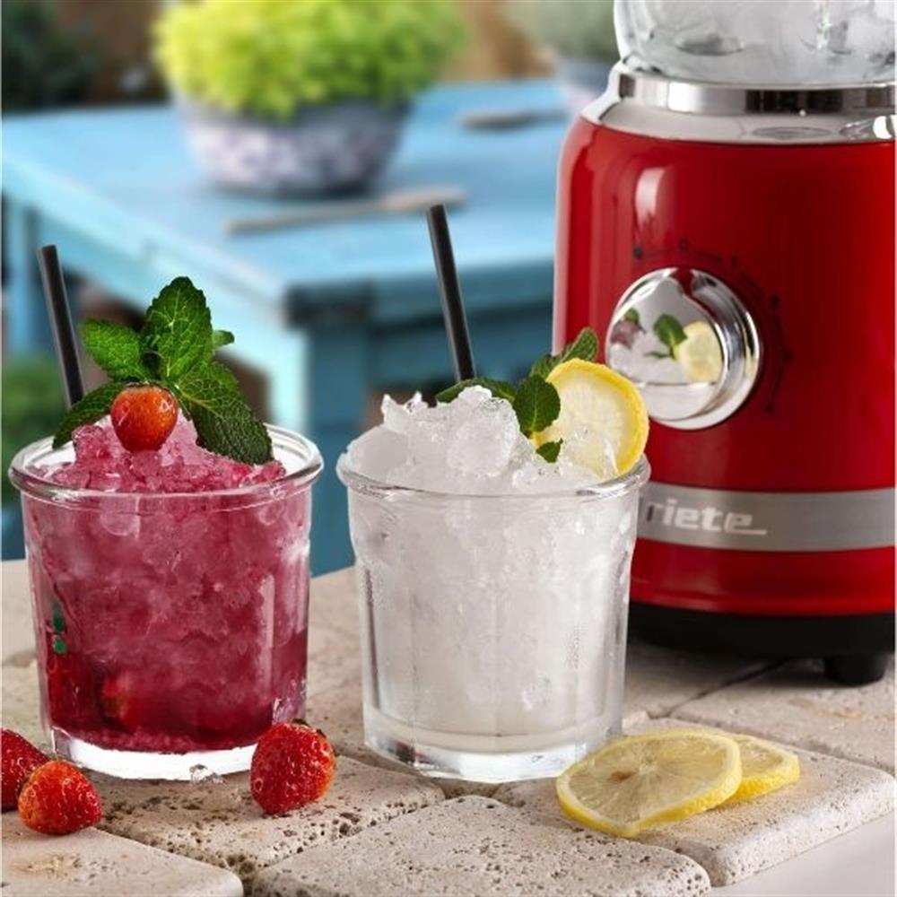 Ariete Moderna Standmixer, Rot, Glasbehälter 1,5L, Smoothie Maker, Modernes Design