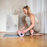 Yogamatte 183 x 61 x 0,8 cm Fitnessmatte Rosa Gymnastikmatte rutschfest | HMS YM10