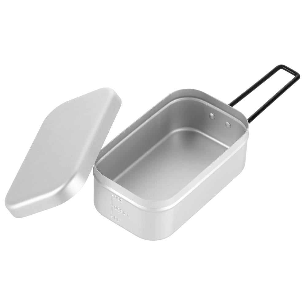NILS CAMP Camping Essgeschirr 800 ml - aluminium Outdoor Kochgeschirr mit Deckel für Camping