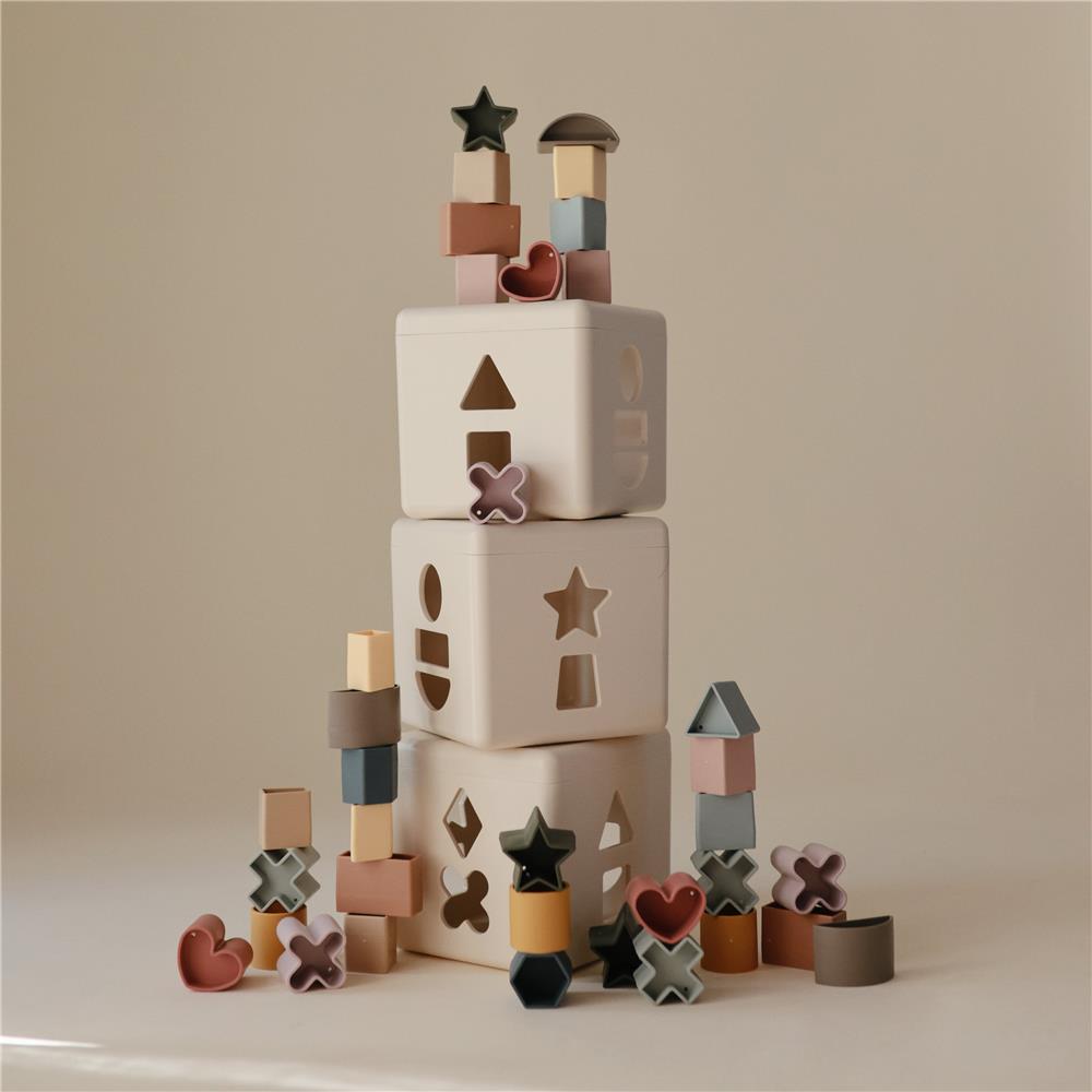 Mushie Spielzeug, Formen sortieren, Motorikspielzeug